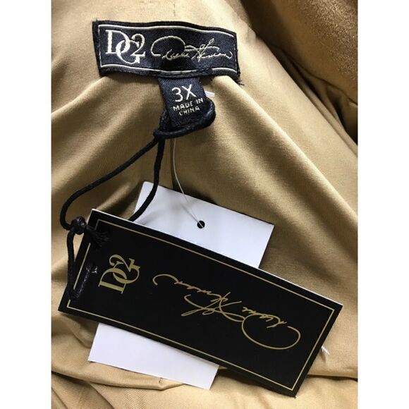 DG2 by DIANE GILMAN NWT Camel Moto Style Jacket Size 3X - Picture 7 of 9